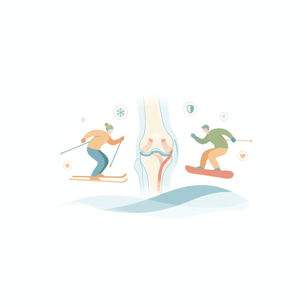 スキー・スノーボードと膝損傷|ACL断裂好発スポーツの予防完全ガイド