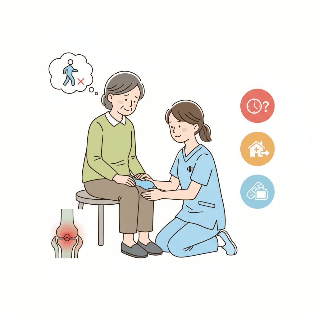 膝が痛くて歩けないときの応急処置と原因|緊急度チェックと受診目安