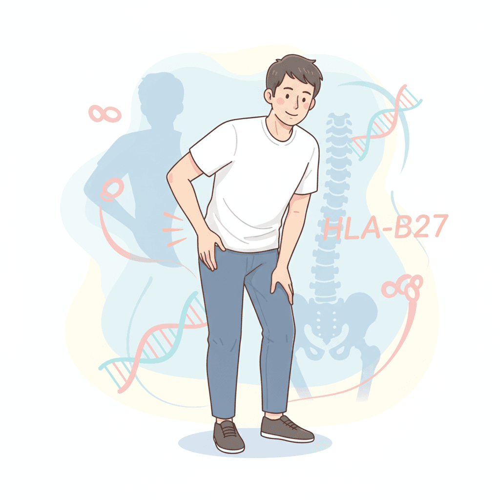 強直性脊椎炎・体軸性脊椎関節炎と膝|HLA-B27若年男性の自己免疫膝症状