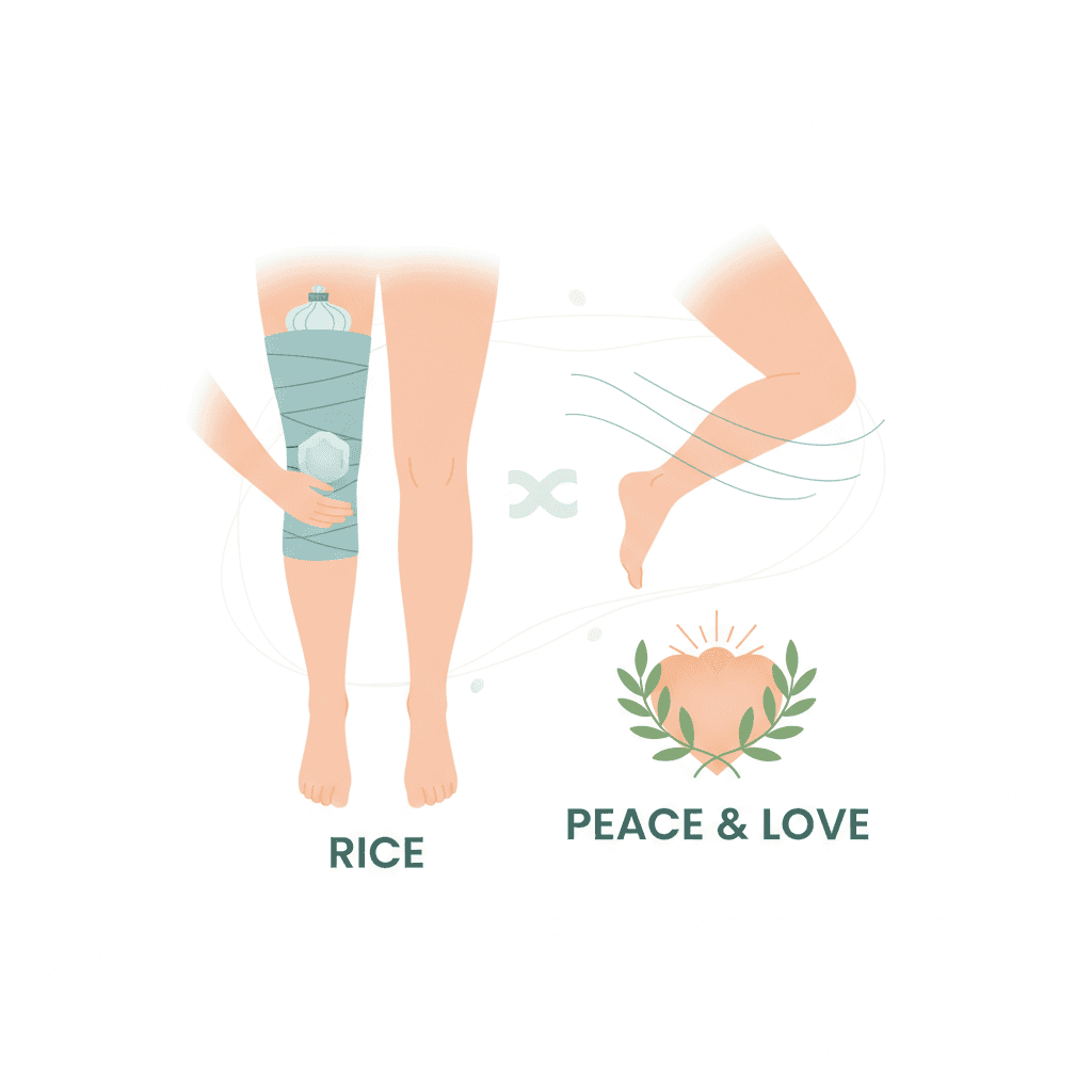 膝の急性外傷RICE処置|2026年最新の「PEACE & LOVE」プロトコルとの違い