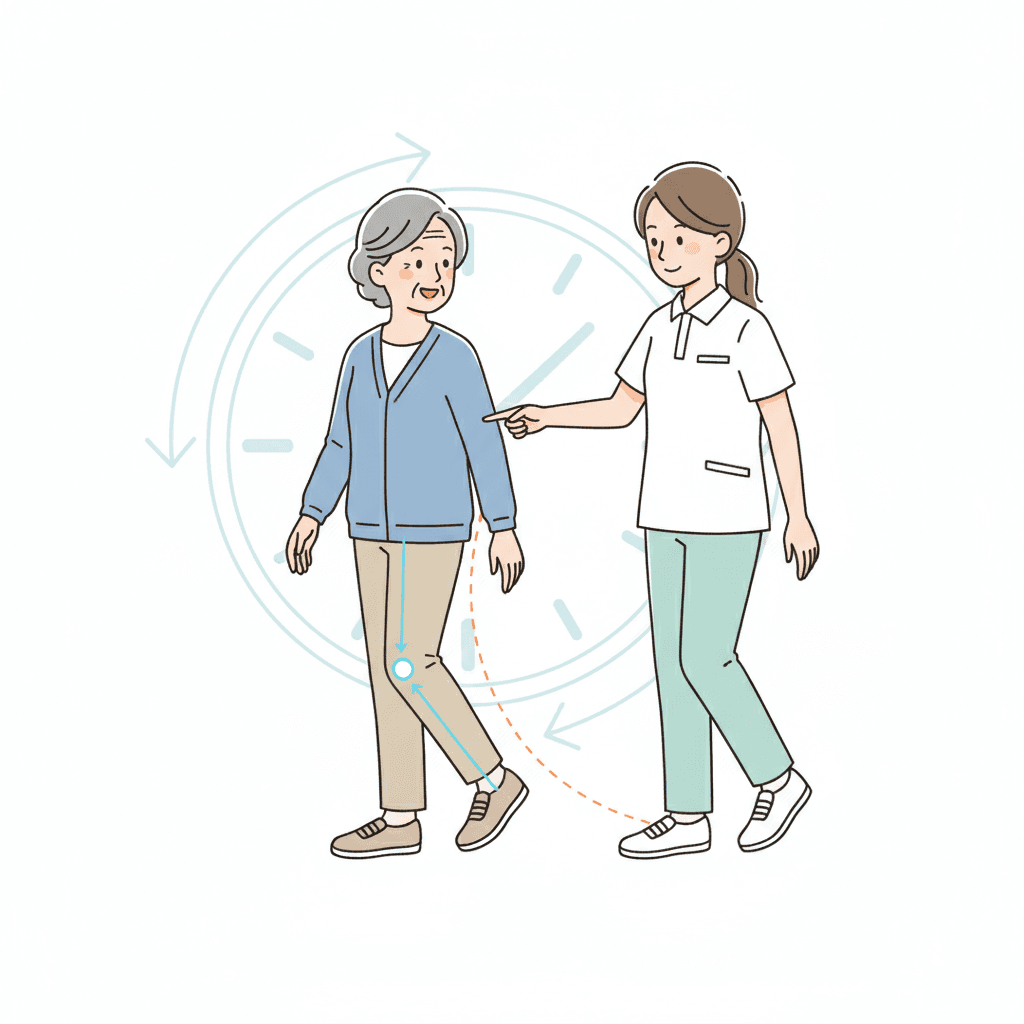 膝にやさしい歩き方|ウォーキングの正しいフォーム・歩数・時間帯