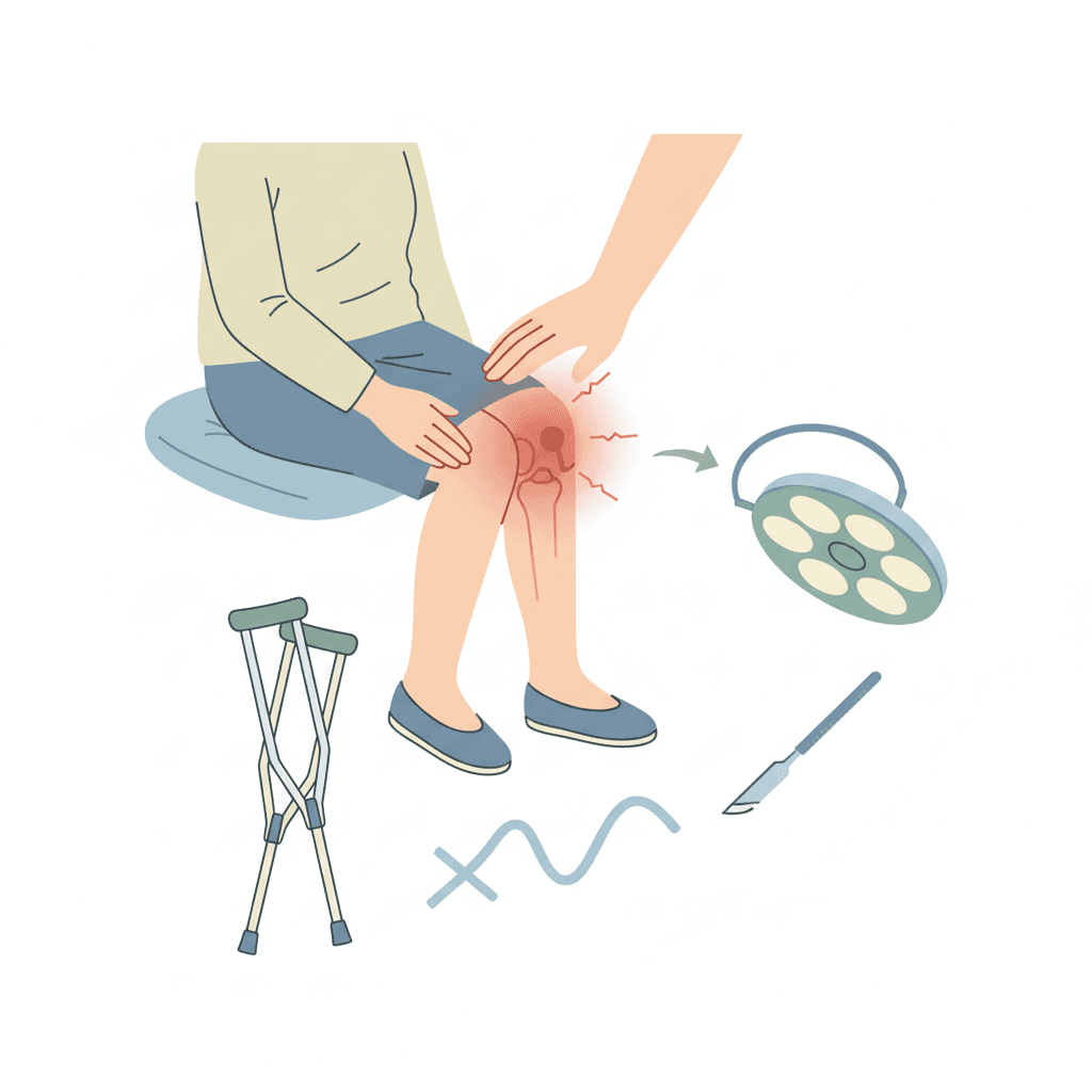 変形性膝関節症の末期症状|安静時痛・歩行困難・手術判断のサイン