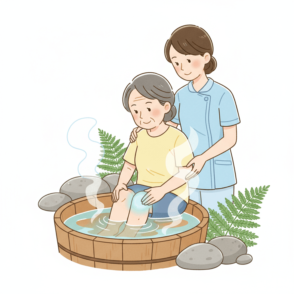 膝の痛みに効く温泉|泉質別効果と日本の療養温泉おすすめ