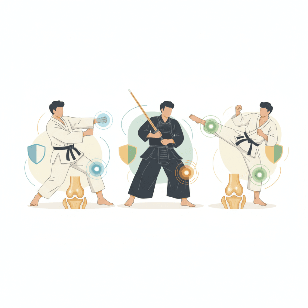 武道(柔道・剣道・空手)と膝の損傷|競技別の膝障害と予防ガイド